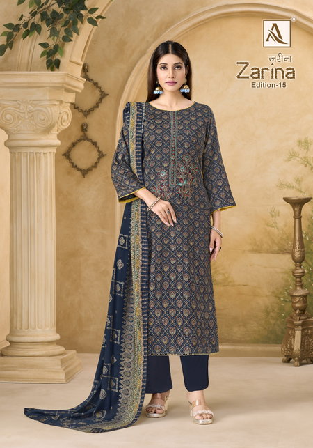 Zarina Edition 15 By Alok Viscose Printed Online Dress Material Wholesale